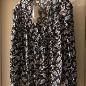 Veronica Beard Petal Printed Lowell Blouse NWT